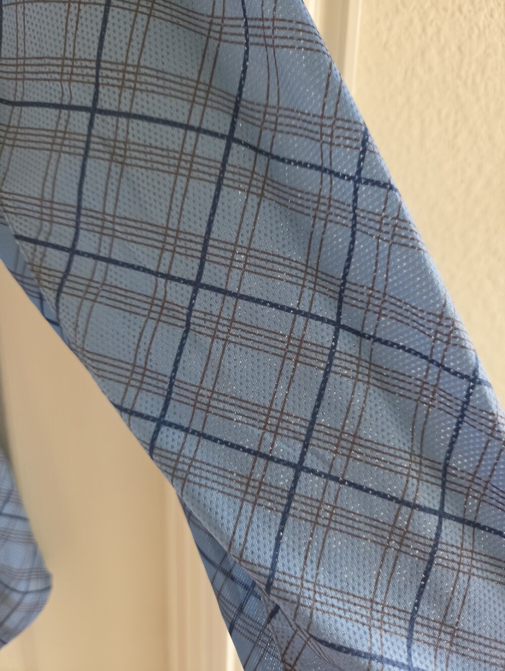 Romfh Schuyler Plaid Long Sleeve Show Shirt Blue White Women's Size Large - Picture 10 of 14